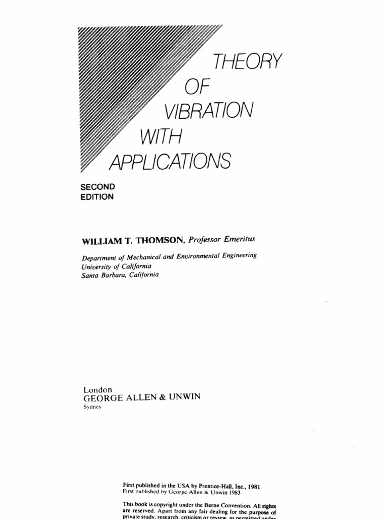 Theory of vibration with applications pdf