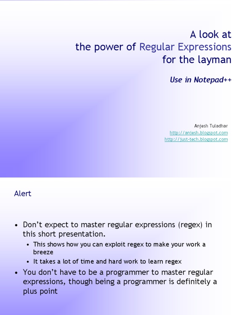 Mastering Regex in Notepad++ | PDF | Teaching Methods & Materials ...