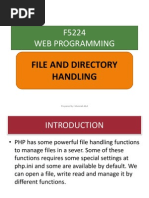 File and Directory Handling