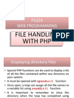 F5224 Web Programming: File Handling With PHP