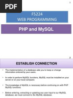 F5224 Web Programming: PHP and Mysql