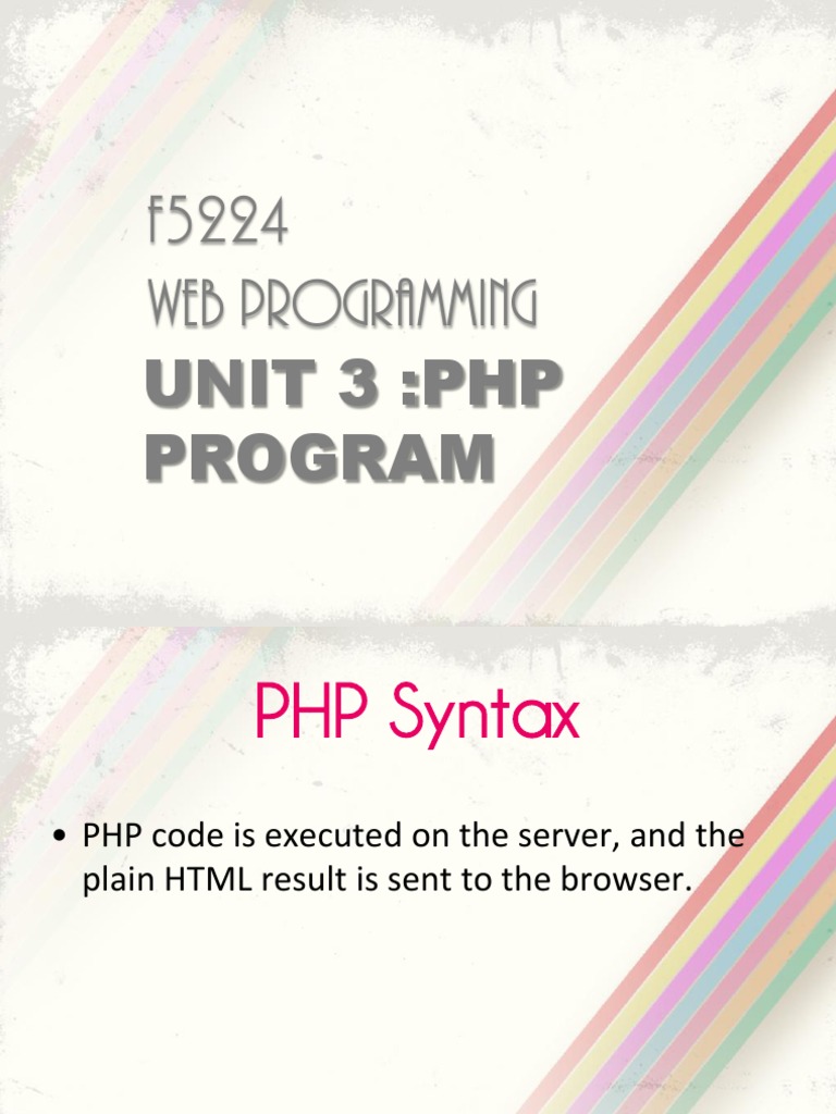 Chapter 3.0 | PDF | Php | Control Flow