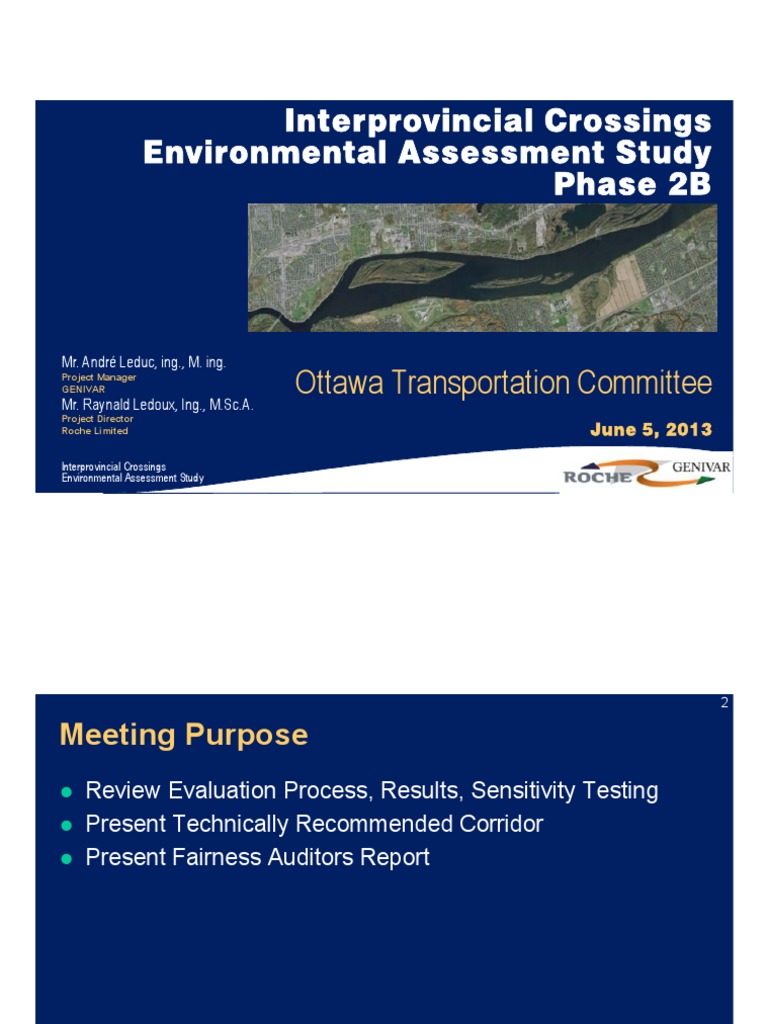 Interprovincial Crossings Environmental Assessment Study Phase 2B | PDF ...