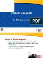 Biblical Exegesis: The Bible Course, Unit 1