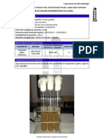 INFORME DE ANALISIS MICROBIOLÓGICO DE AGUA - ALIMENTO.SUPERFICIE-Adrián Fernández