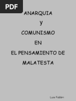 Anarquia y Comunismo en El Pensamiento de Malatesta - l. Fabbri