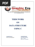 Term Work ON Data Structure Using C: Submitted To