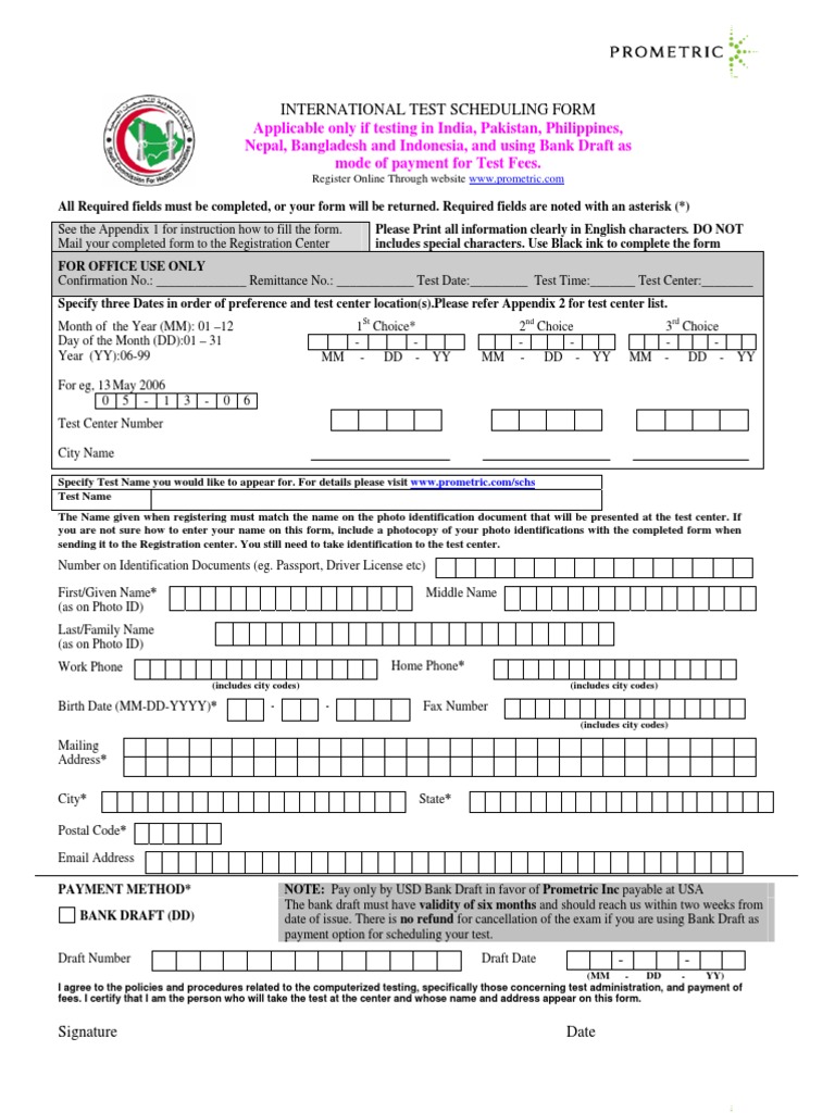 Prometric Exam Registration Guide | PDF | Identity Document | Mail