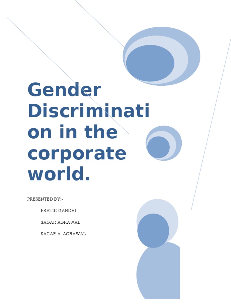 Gender Discrimination at Workplace | PDF | Disparate Impact ...