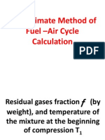 Approximate Method of Fuel-Air Cycle Calculation