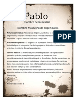 Significado Del Nombre Pablo