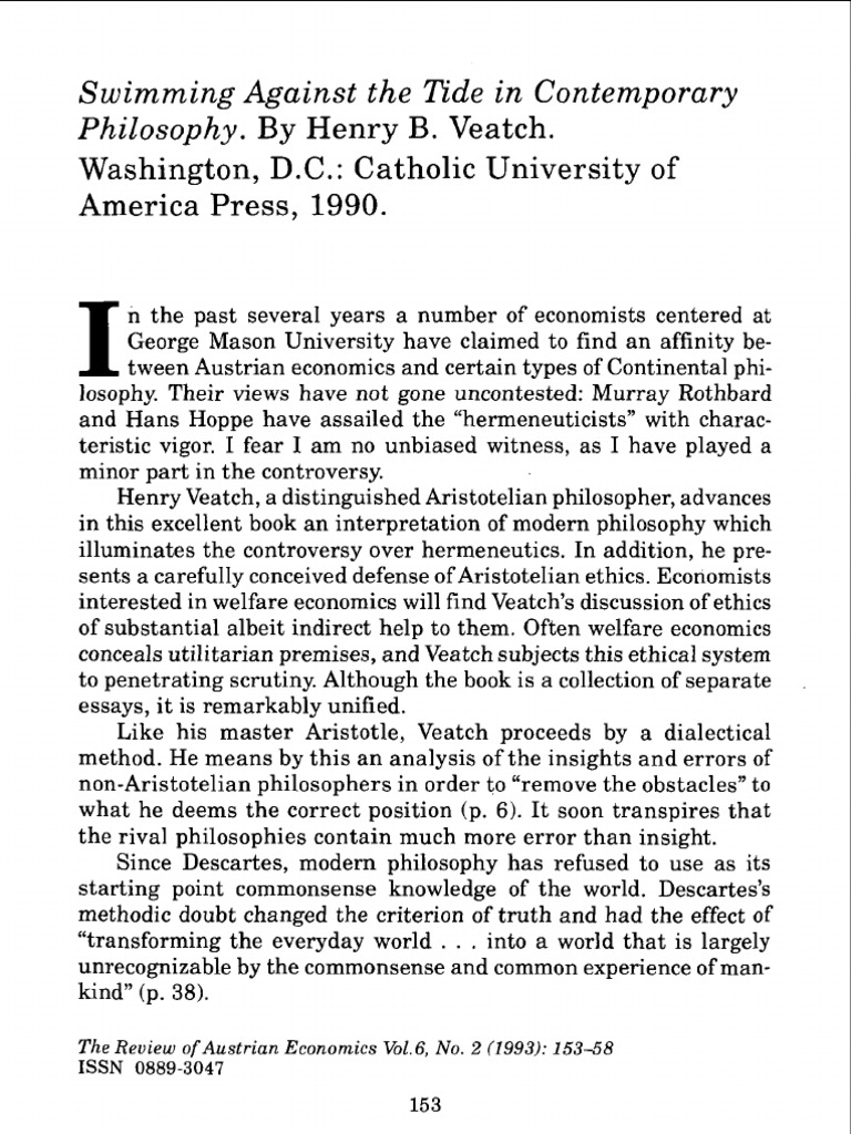 Henry Babcock Veatch: A Titan of American Philosophy