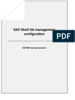 Sap Shelf Life Configuration