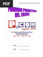 Download Panduan Praktek Ms Excel Siswa Pcom by Ferry Wijaya SN14593827 doc pdf