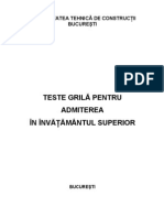 Culegere Matematica - Admitere Fac. Constructii Bucuresti 2011