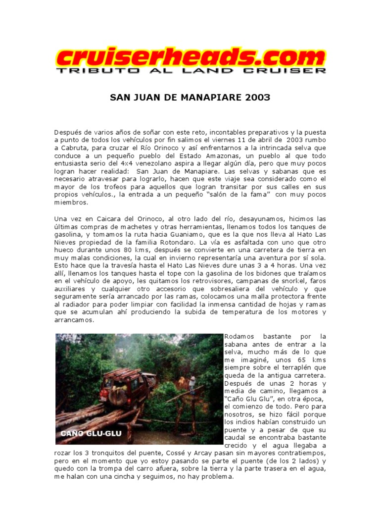 San Juan de Manapiare 2003 | PDF | Selva | Tanques