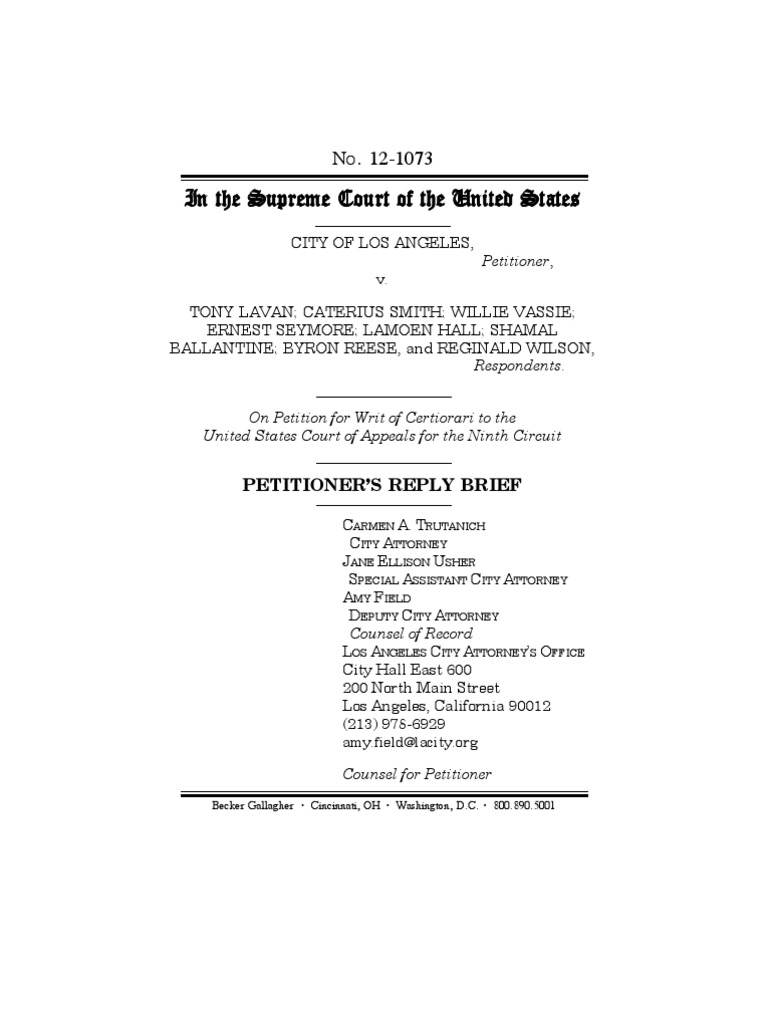 Brief for Petitioner and Brief for Respondent