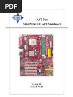 K8T Neo: MS-6702 (v1.X) ATX Mainboard