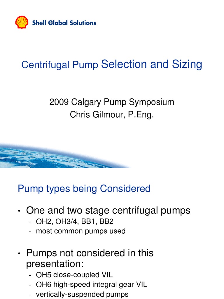 Centrifugal Pump Sizing Guide | PDF | Gas Technologies | Pump