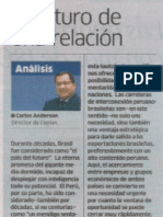 Artículo Presidente del CEPLAN Carlos Anderson publicado el 5.6.13 en La Republica