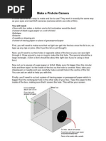 Pinhole Camera Worksheet