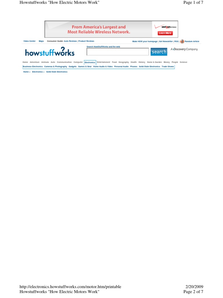 How Electric Motors Work PDF Electric Motor