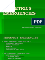 Obstetrics Emergencies: Dr. Ahmad Hidayat Spog Mkes