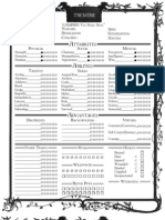 WOD - Vampire - The Dark Ages - Character Sheet - Tremere