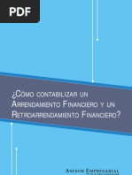 EAE ¿Cómo Contabilizar un Arrendamiento y  un Retroarrendamiento Financiero
