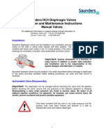 Saunders HC4 Diaphragm Valves Installation and Maintenance Instructions Manual Valves