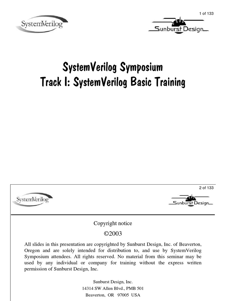 System Verilog Quick Ref | PDF | Formal Verification | Hardware ...