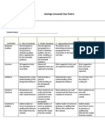 Geologic Timescale Flyer Rubric