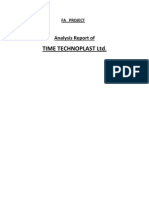 Analysis Report of TIME TECHNOPLAST LTD