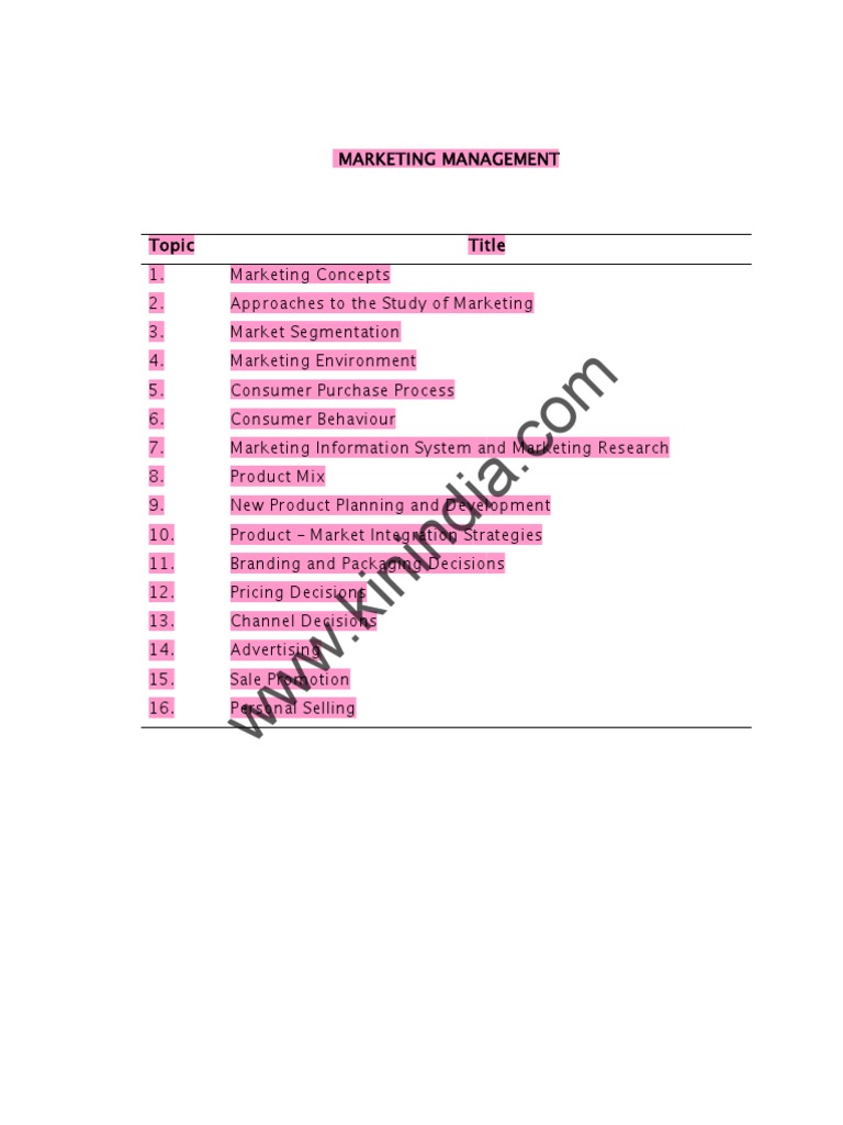 Marketing Management | PDF | Market Segmentation | Marketing