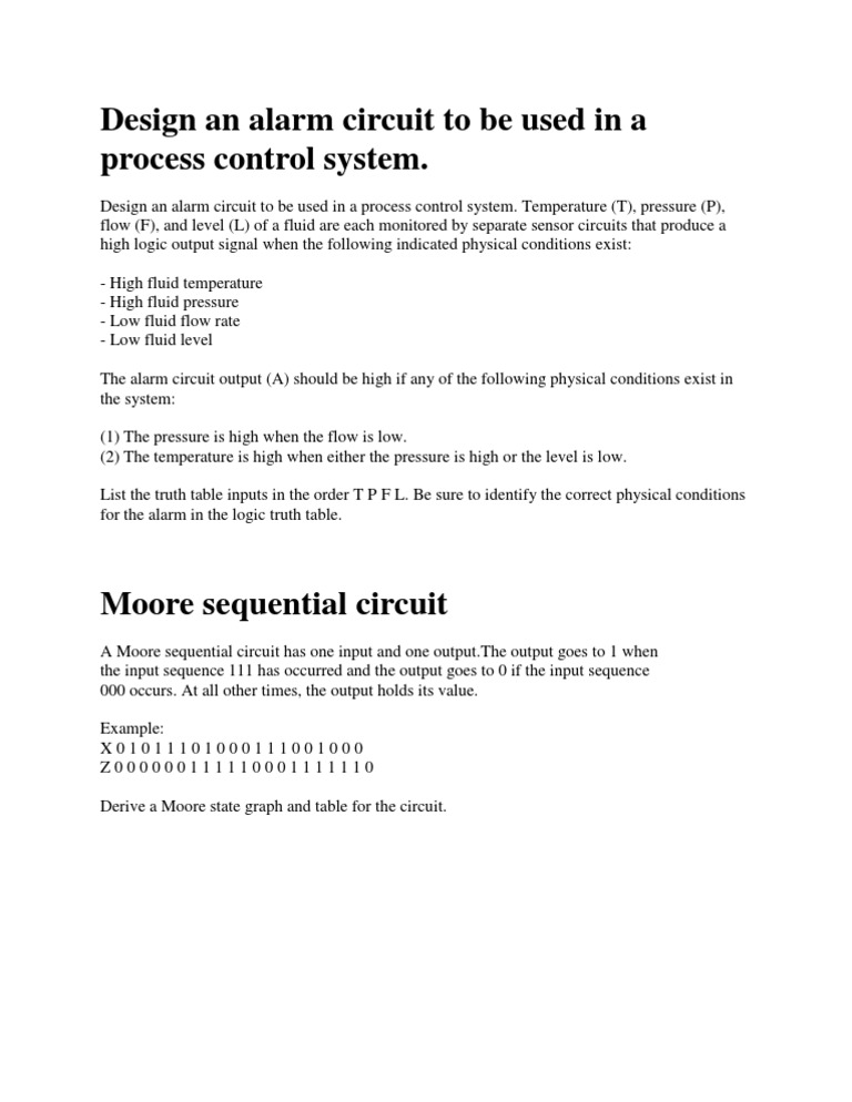 Alarm Circuit Design for Process Control | PDF | Technology & Engineering