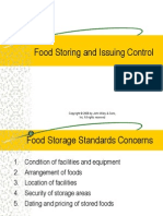 Food Storing and Issuing Control