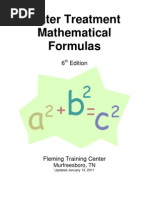 ABC Water Treatment Formula Sheet | PDF | Area | Litre