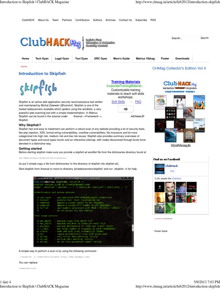 Getting Started with Skipfish | PDF | Http Cookie | Web Software