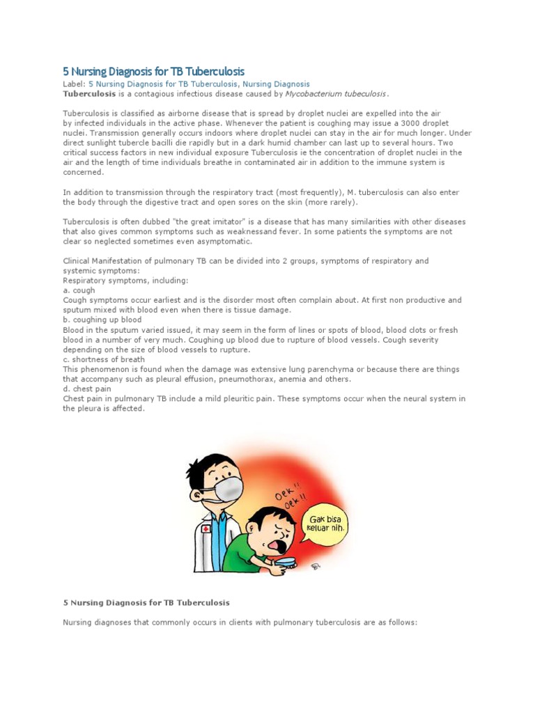 5 Nursing Diagnosis For TB Tuberculosis | PDF