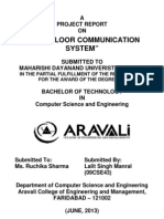 "Shop Floor Communication System": in The Partial Fulfillment of The Requirement For The Award of The Degree of