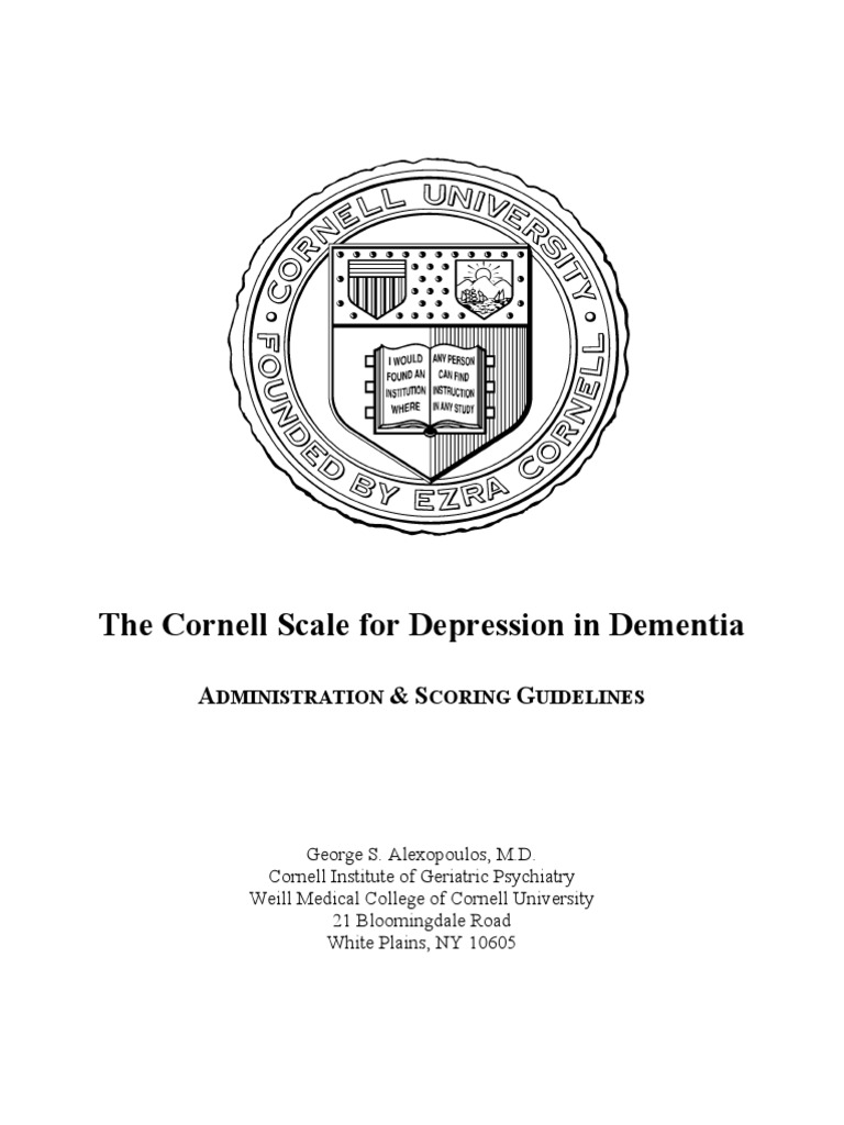 Cornell Depression Scale in Dementia Guide | PDF | Sleep | Fatigue ...