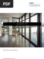 Download Avantis 70 aluminium windows and doors - Sapa Building System by Sapa Building System SN146066775 doc pdf