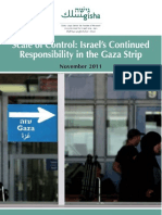 Scale of Control: Israel’s Continued Responsibility in the Gaza Strip