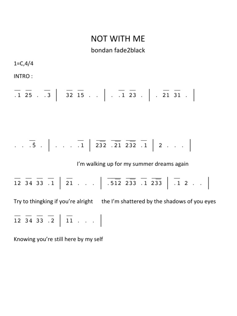 Not Angka Not With MeBondan FT 2 Black