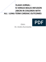 Telaah Jurnal: Continuous Versus Bolus Infusion of Doxorubicin in Children With All: Long-Term Cardiac Outcomes