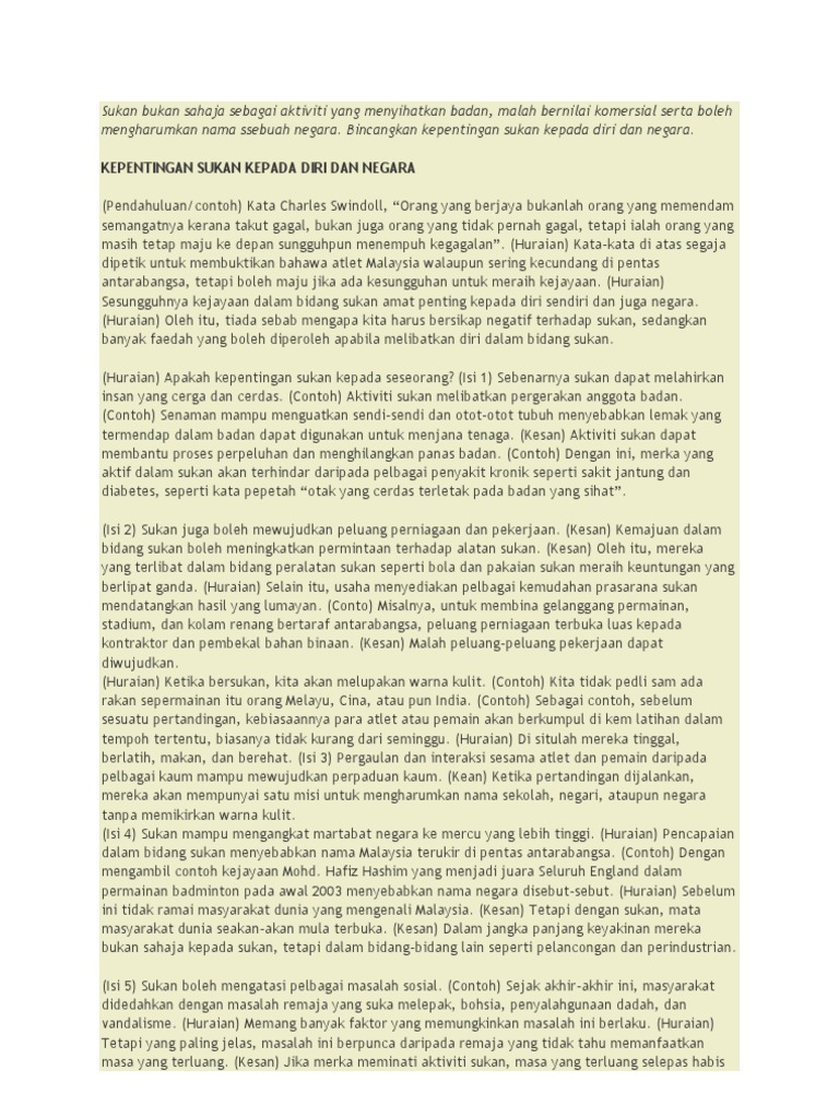 Kepentingan Sukan Kepada Negara Pdf