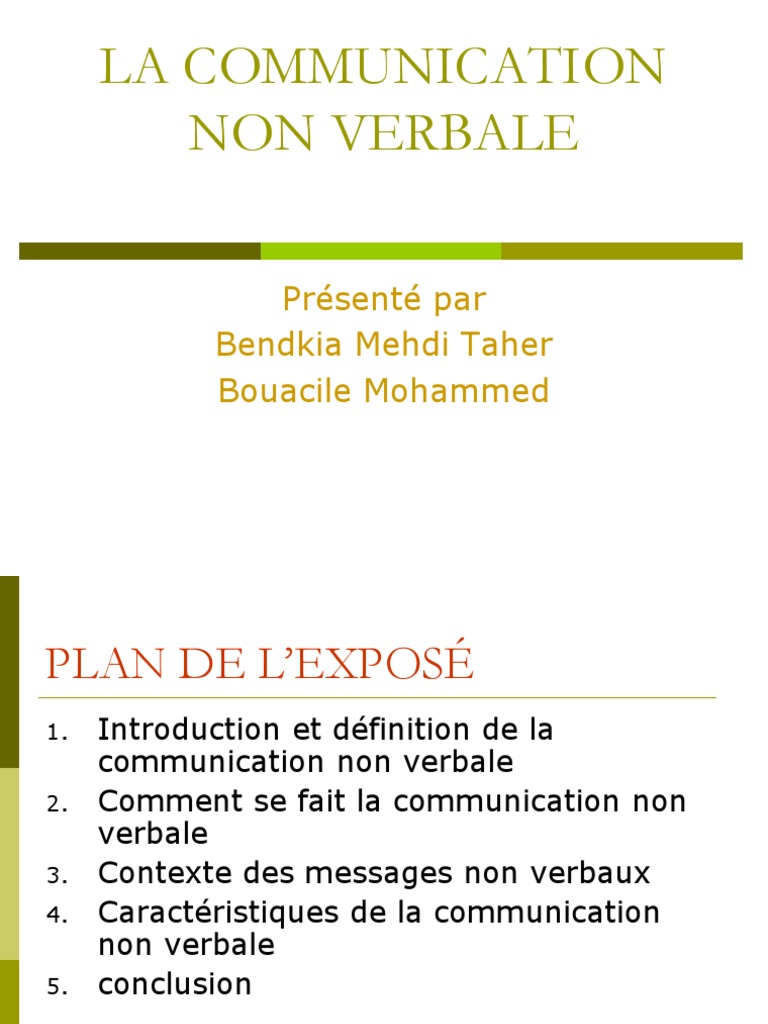 Communication Non Verbale Pdf Sourire Communication Non Verbale
