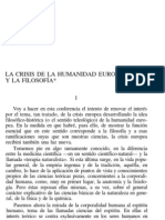 77772369 La Crisis de La Humanidad Europea y La Filosoia