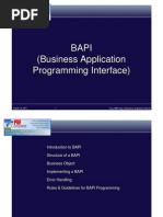 Bapi (Business Application Programming Interface) : August 12, 2011 1