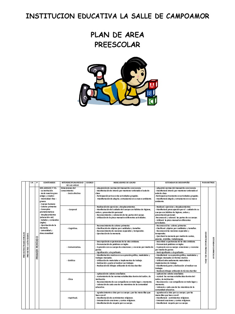 Plan Preescolar